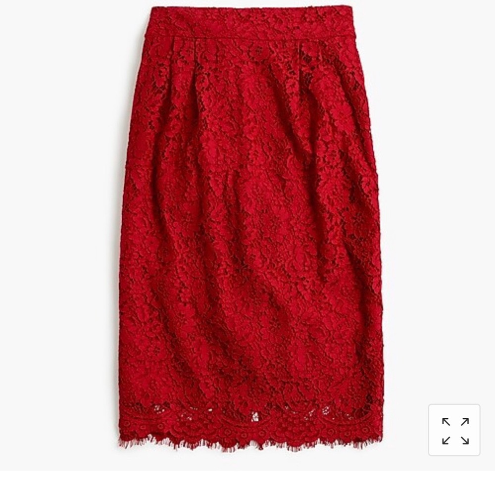 J. Crew Pintucked Pencil Skirt in Lace - Picture 7 of 8